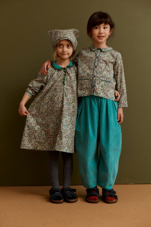 KIDS Caramel Verdite Cotton Dress - Liberty Poppy & Daisy