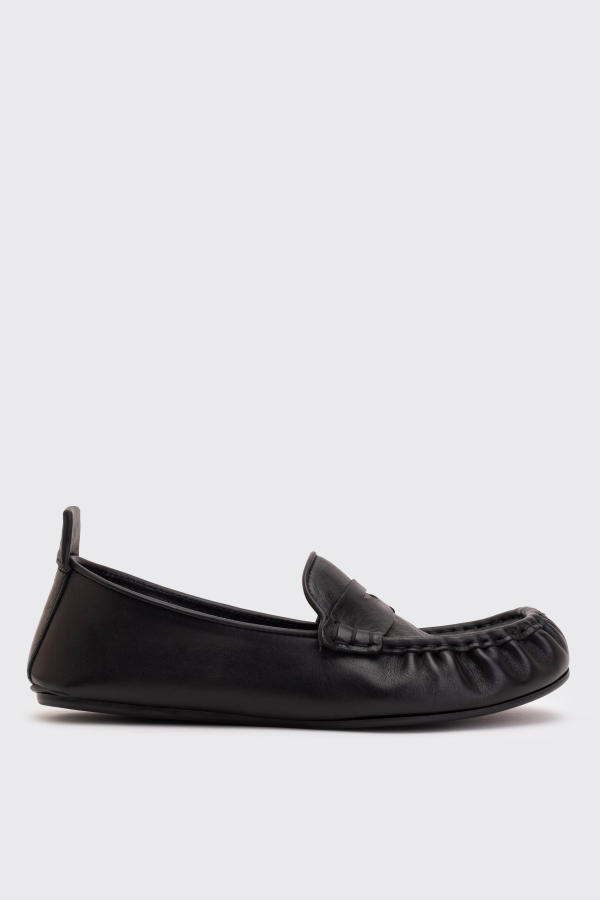 Acne Studios Leather Saddle Loafers - Black
