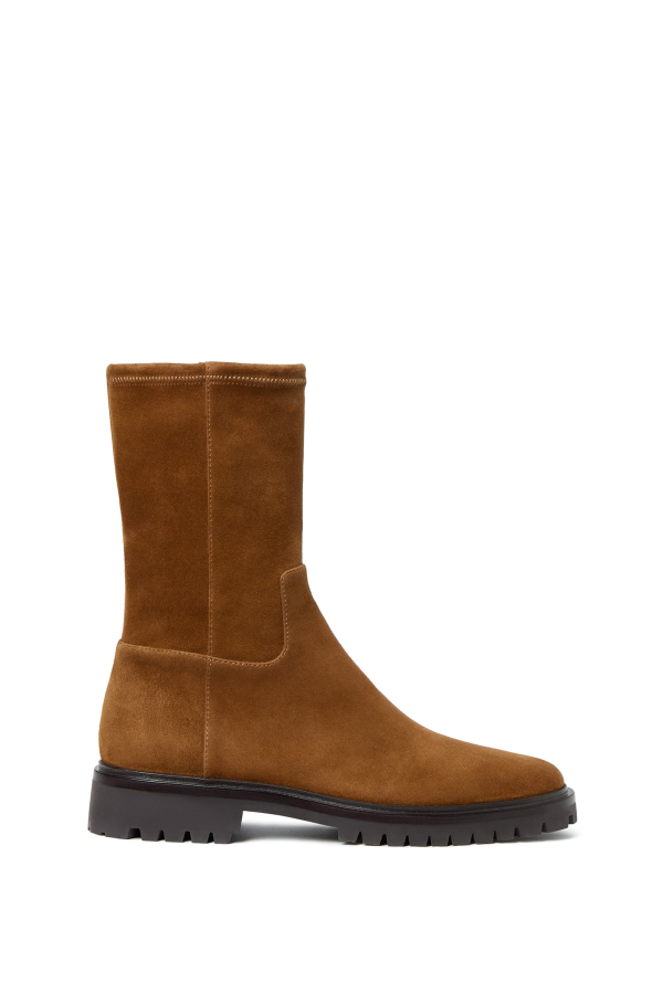 Loeffler Randall Danny Tall Ankle Lug Sole Boot - Cacao/Dark Brown
