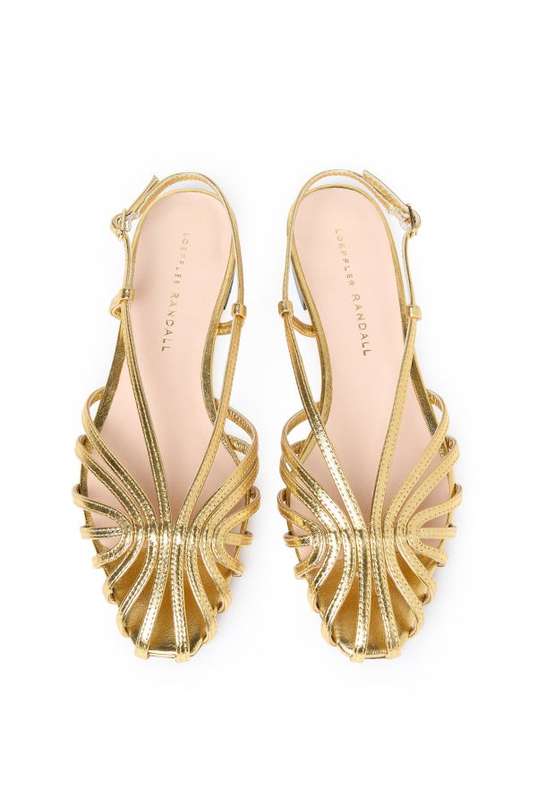 Loeffler Randall Devon Lattice Slingback Sandal - Gold