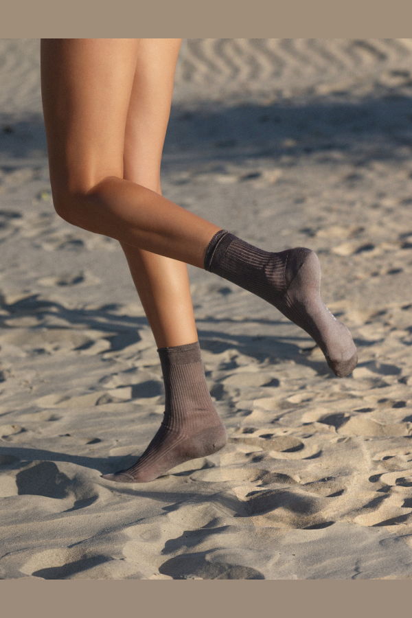 Lorette Lingerie Lorette Silk Sock - Gray