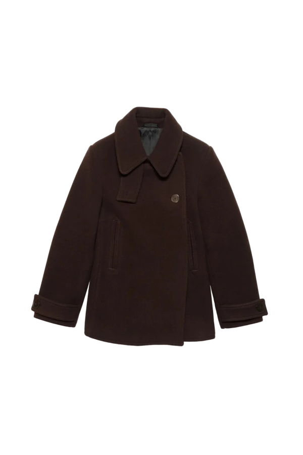Acne Studios Wool Duffle Coat - Dark Brown