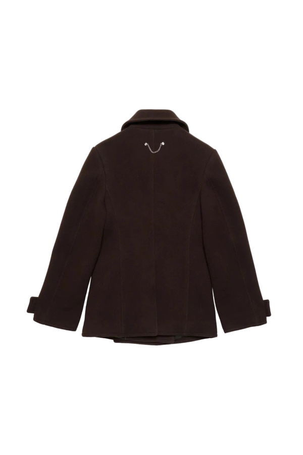 Acne Studios Wool Duffle Coat - Dark Brown