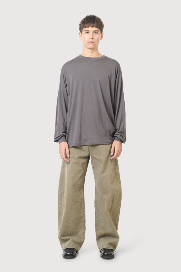 ssstein Fine Wool Oversized Long Sleeve Tee