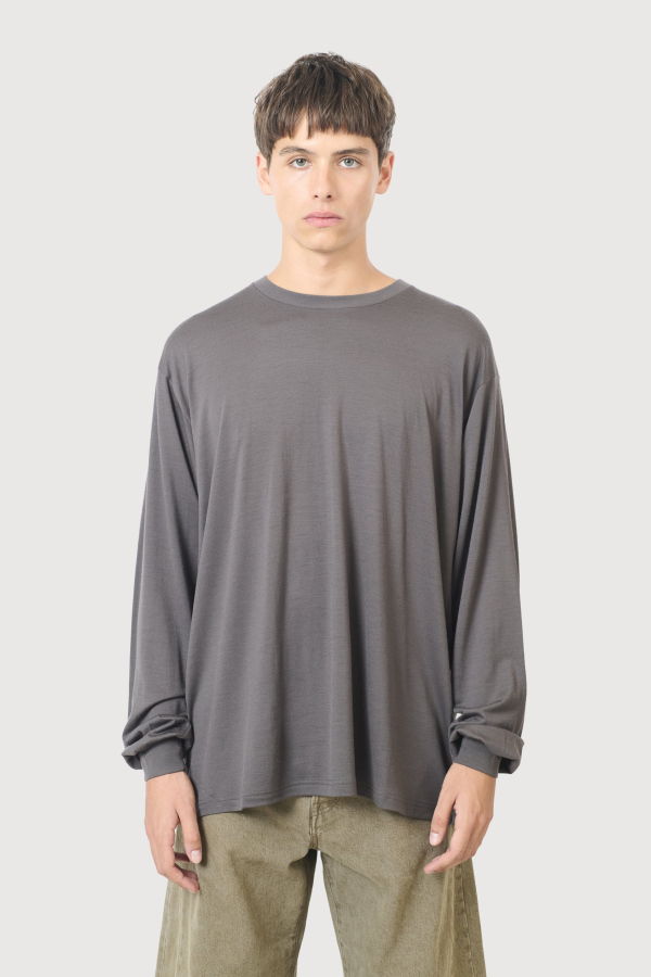 ssstein Fine Wool Oversized Long Sleeve Tee