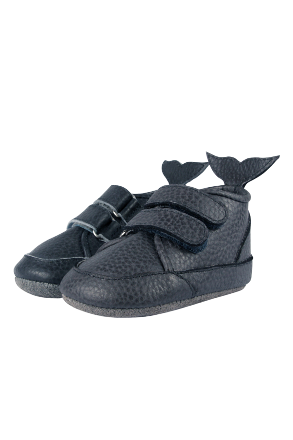 KIDS Donsje Levin Sneakers - Petrol Grain Leather