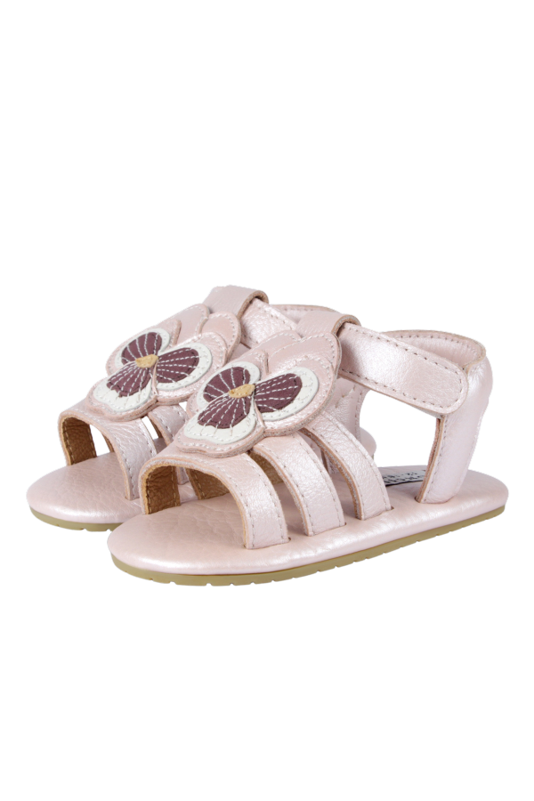 KIDS Donsje Tuti Fields Violette Sandals - Rose Metallic Leather