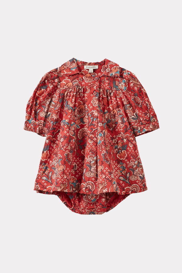 KIDS Caramel Clara Baby Cotton Corduroy Dress in Liberty Weavers Wonder