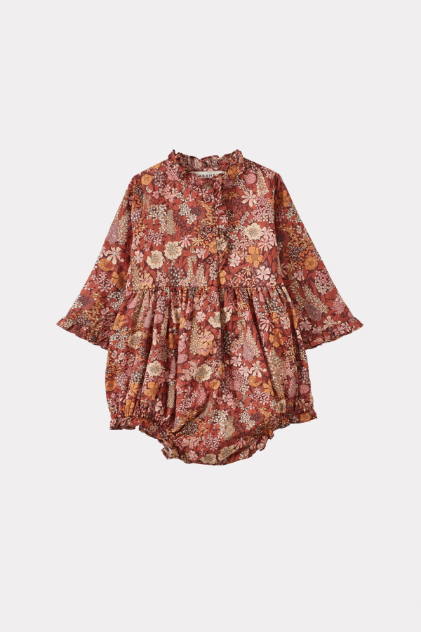 KIDS Caramel Kirby Baby Cotton Corduroy Romper - Liberty Ciara