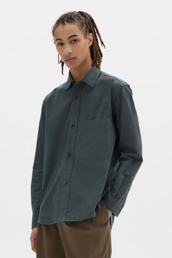 Margaret Howell Basic Shirt Sanded Cotton Poplin