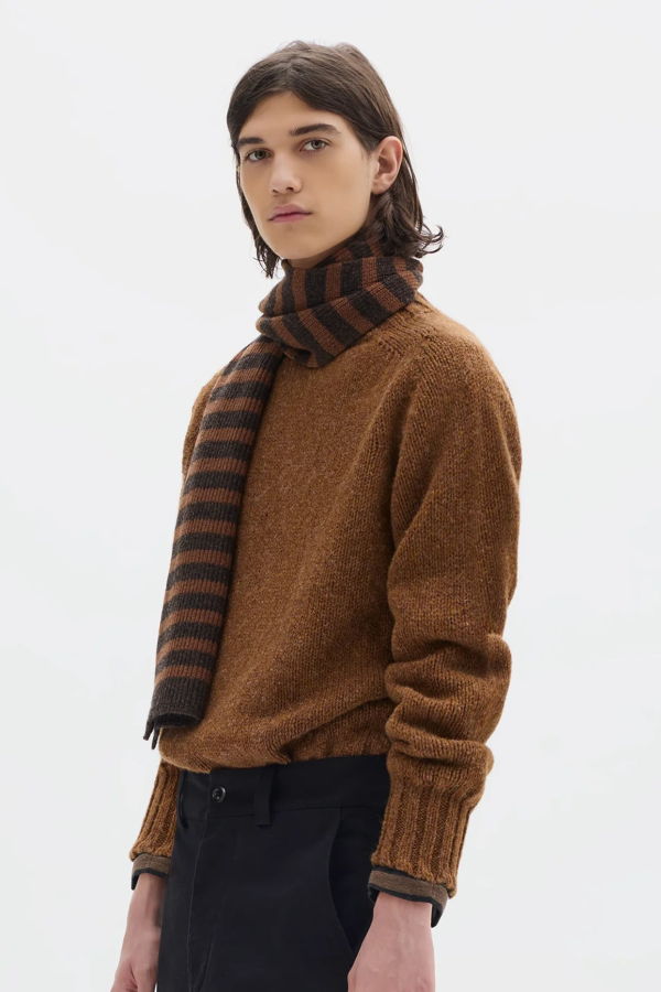 Margaret Howell Textured Stripe Scarf