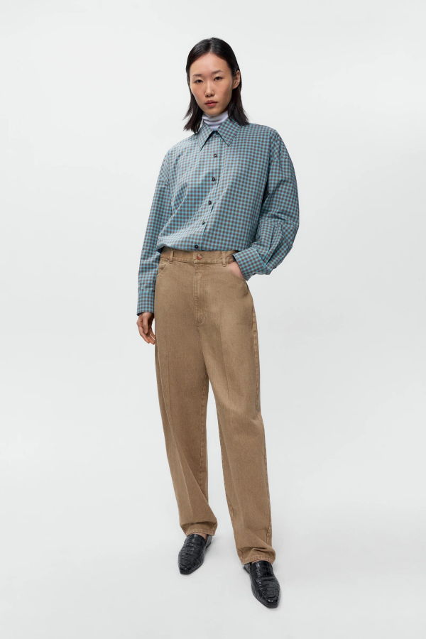 Cordera Carrot Denim Trousers - Beige