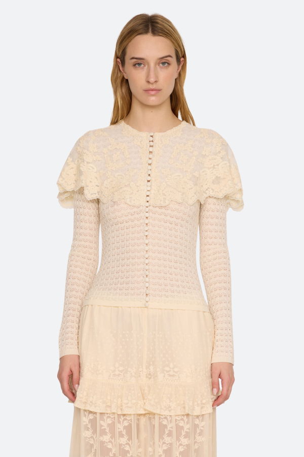 Sea NY Chandra Cardigan - Cream