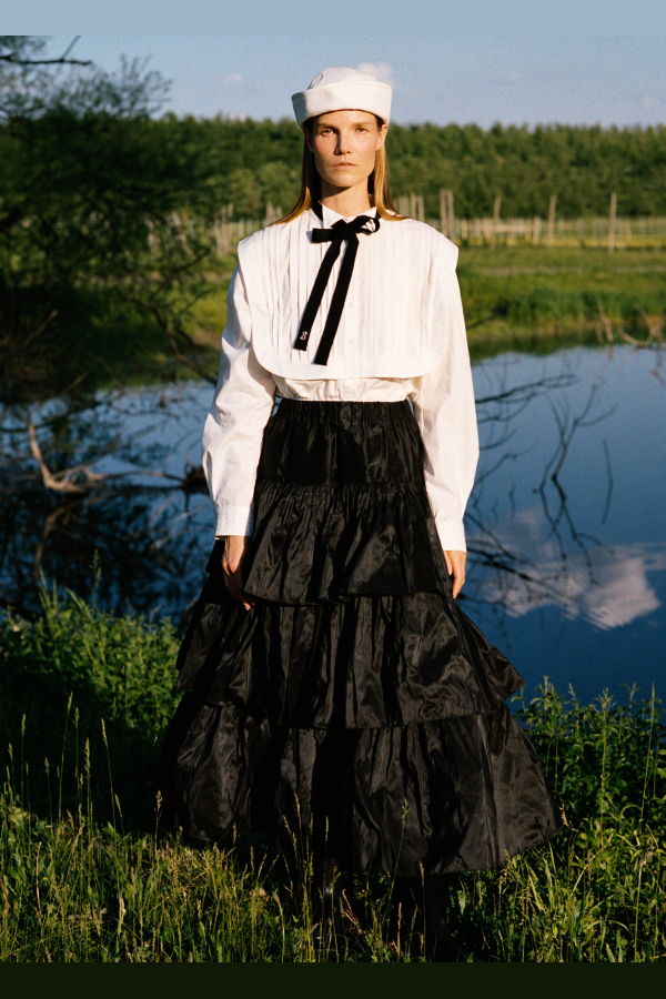 Sea NY Kathleen Tiered Skirt - Black