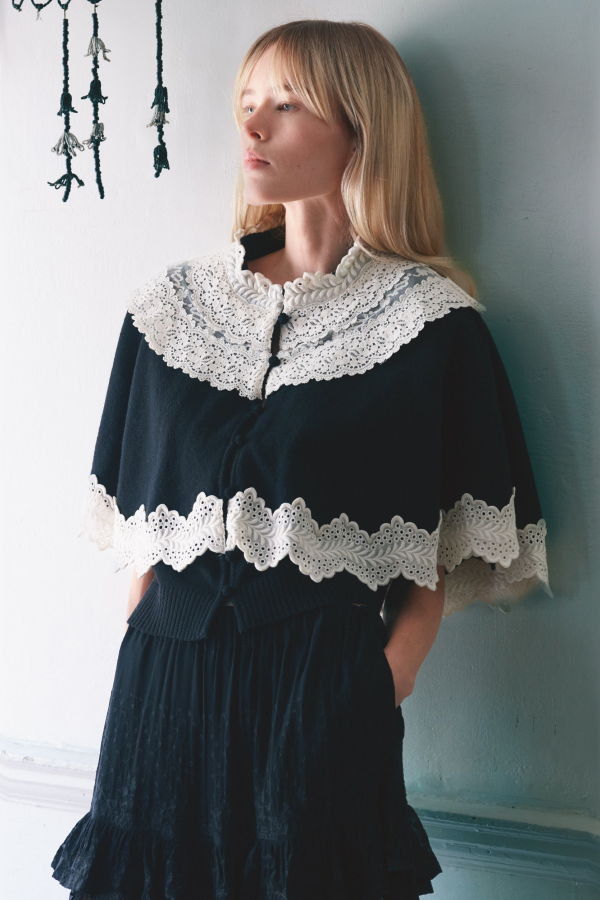 Sea NY Lovena Cape Cardigan - Black