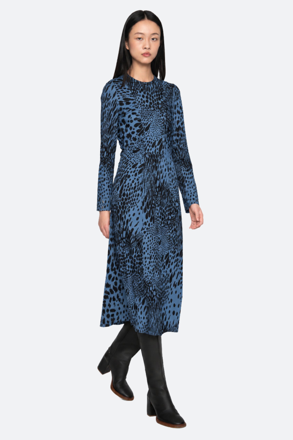 Sea NY Marielle Long Sleeve Dress - Blue