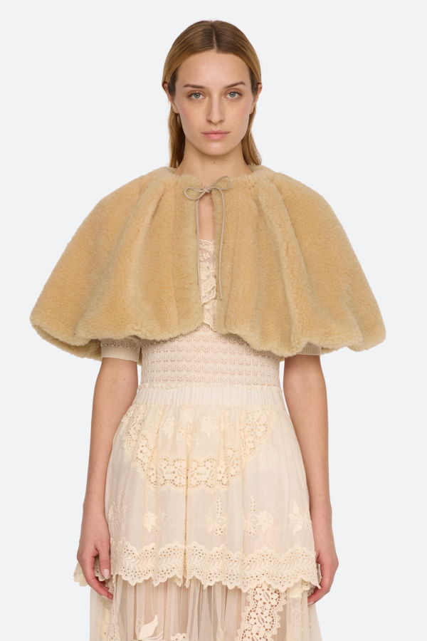 Sea NY Michaela Wool Cape - Camel