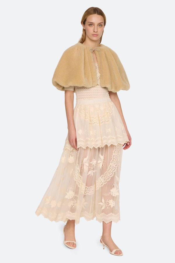 Sea NY Michaela Wool Cape - Camel