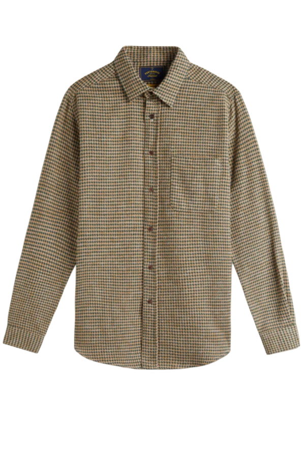 Portuguese Flannel Abstract Pied Poule Shirt