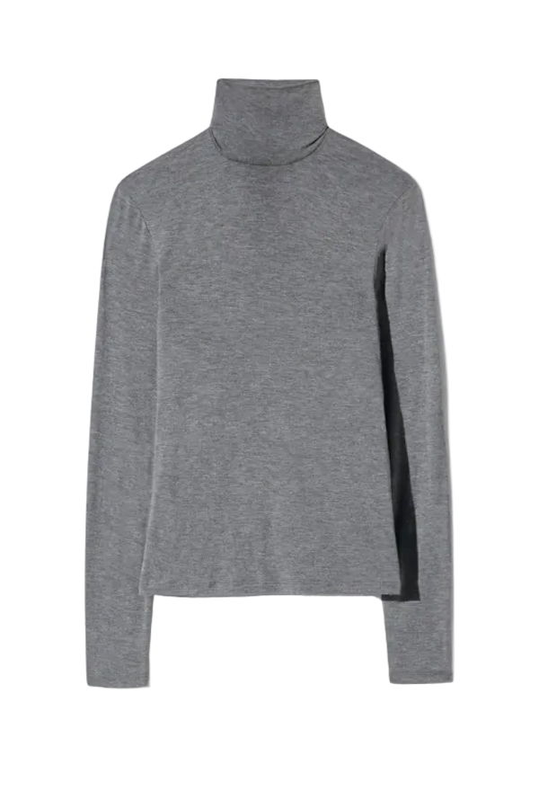 Nili Lotan Keira Top - Dark Heather Grey