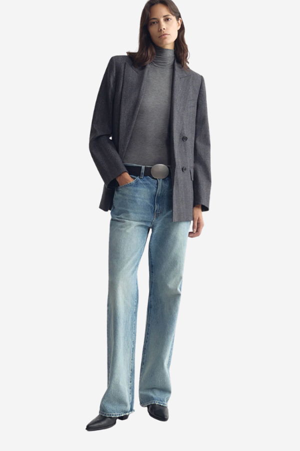 Nili Lotan Keira Top - Dark Heather Grey