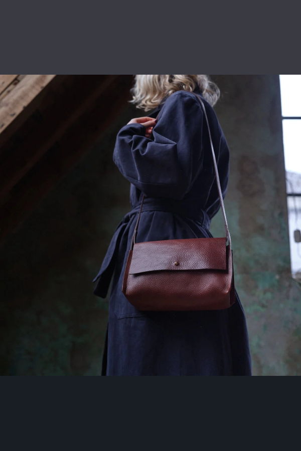 Kate Sheridan Papaya Midi Pleat Bag