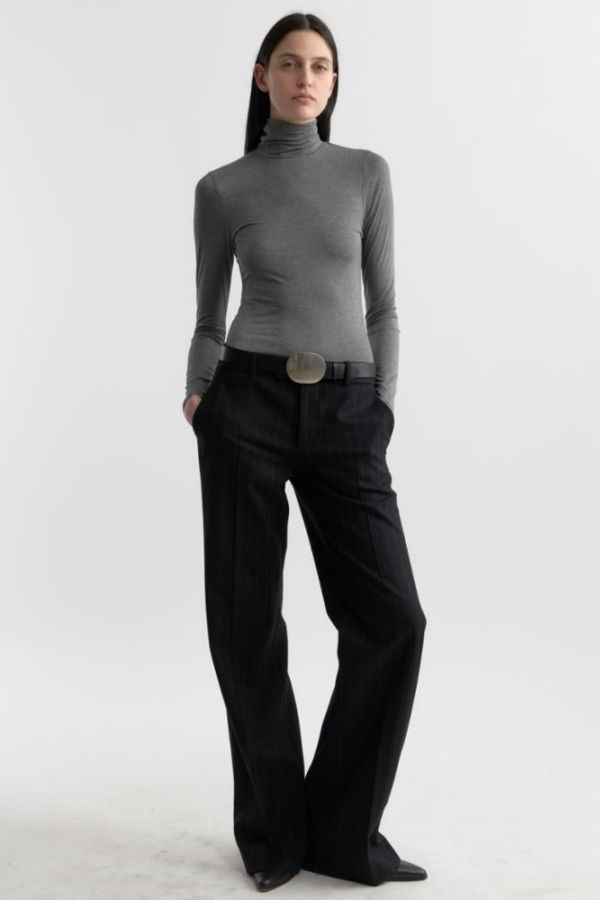 Nili Lotan Bethany Pant - Dark Charcoal Pinstripe