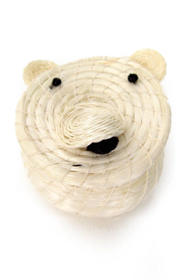 Mbare Polar Bear Lidded Basket