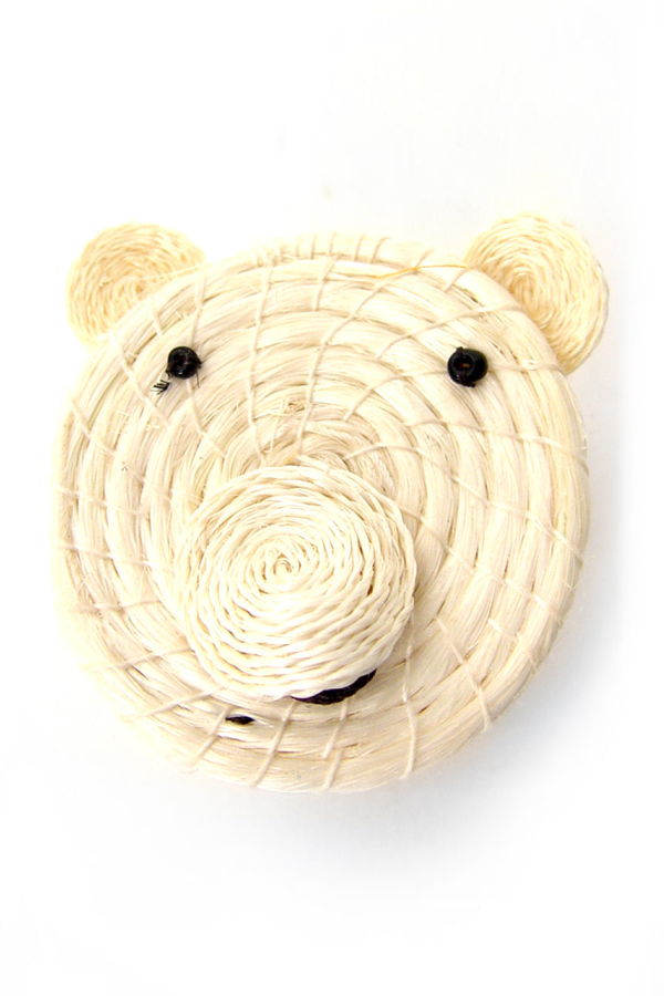 Mbare Polar Bear Lidded Basket