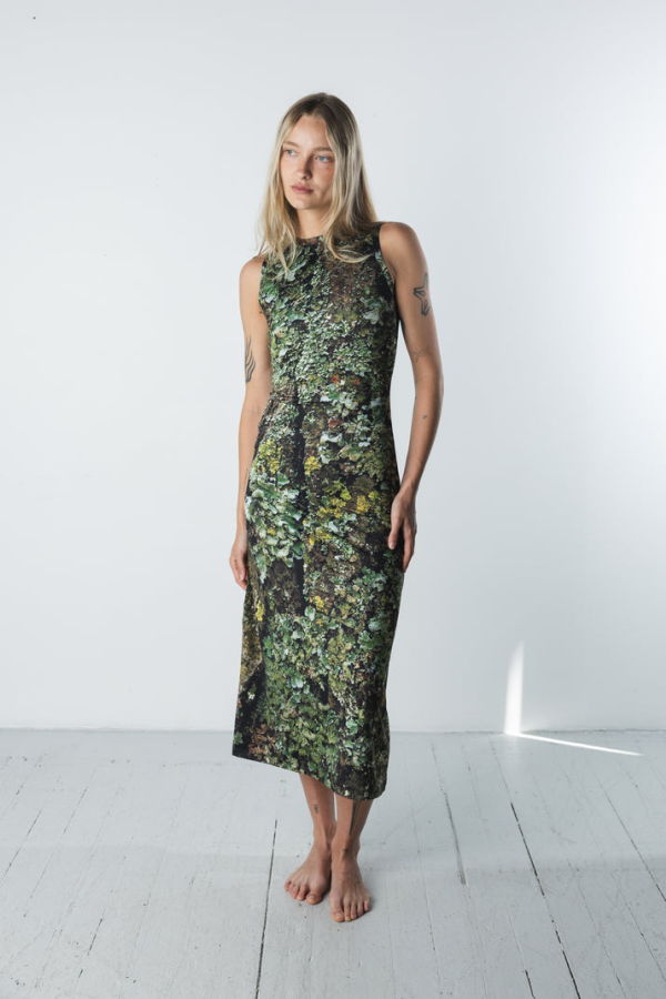 KSLAM Cosma High Neck Midi Dress