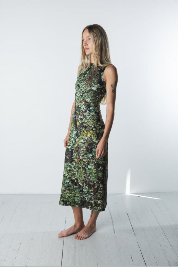 KSLAM Cosma High Neck Midi Dress