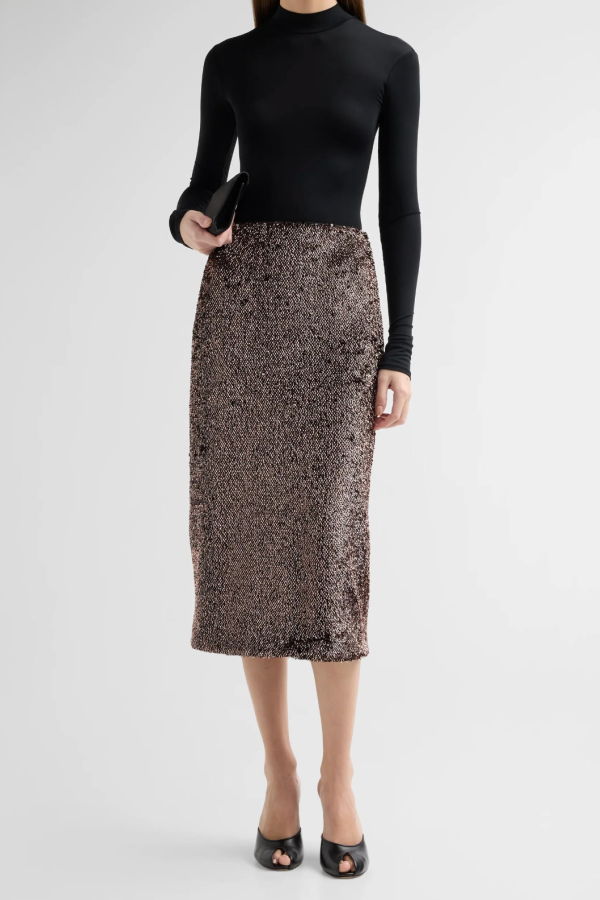 Veronica Beard Koa Embellished Midi Skirt