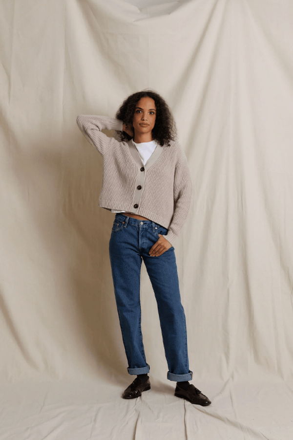 Perfect White Tee Greta Cardigan