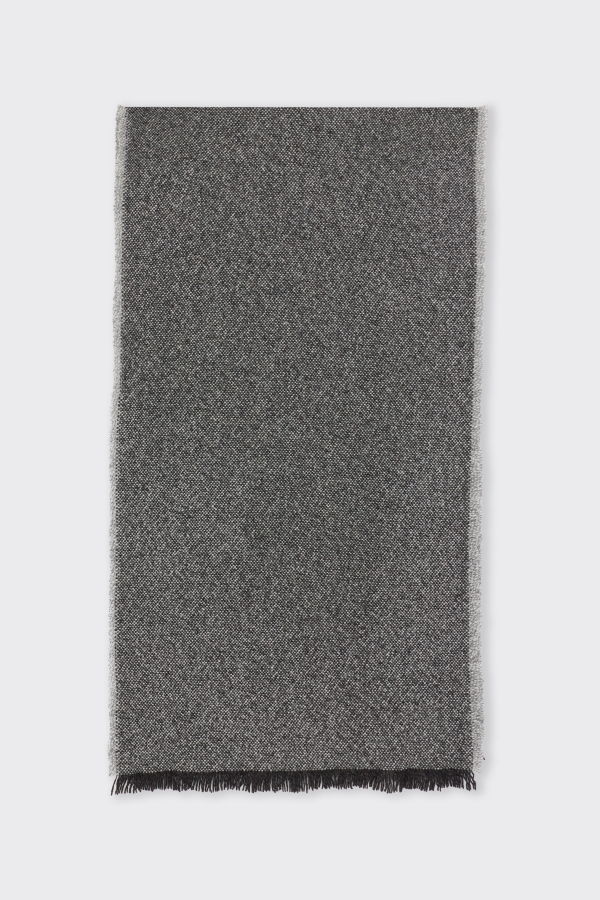 Yoko Sakamoto Wool Long Scarf - Charcoal Gray