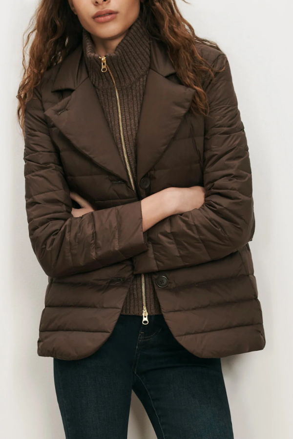 Veronica Beard Rib Turtleneck Dickey - Espresso