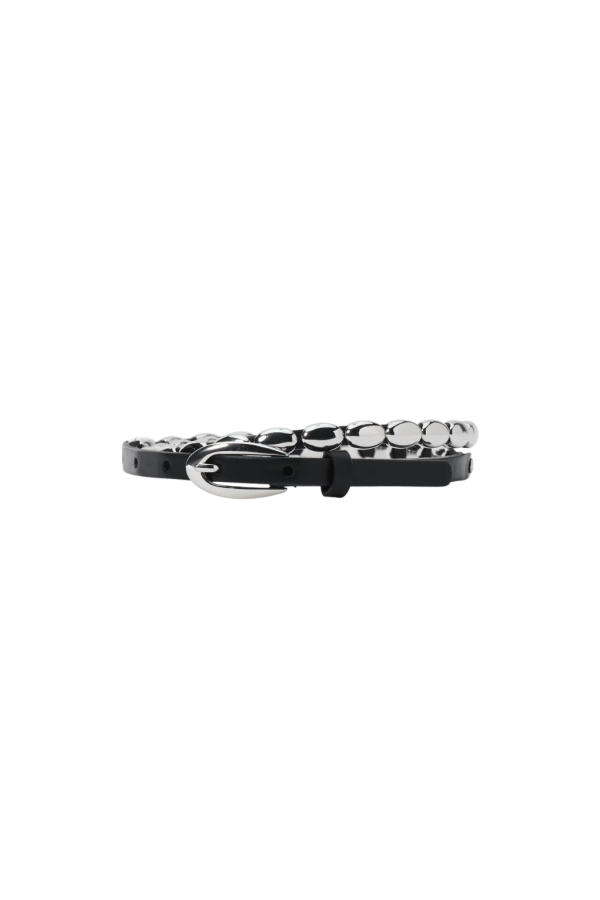 The Great. Beaded Belt - Black / Silver