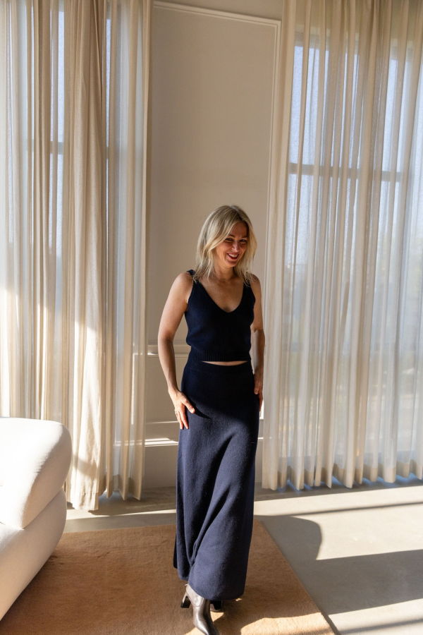 Lisa Yang Violia Top - Navy