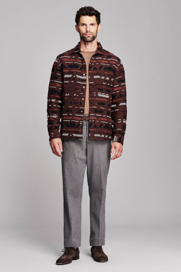 Billy Reid Archive Stripe Treme Shirt - Billy's Brown Multi