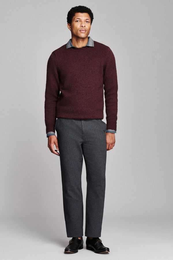 Billy Reid Cashmere Dover Sweater - Plum Heather