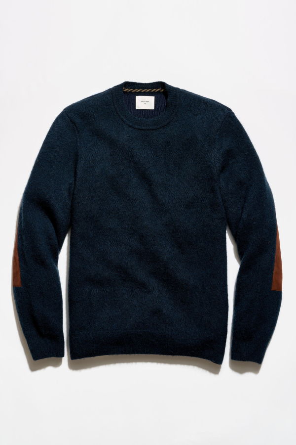 Billy Reid Cashmere Dover Sweater - Carbon Blue Heather