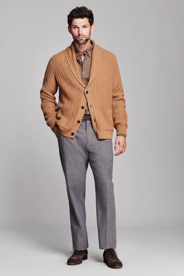 Billy Reid Keith Cardigan - Camel Heather