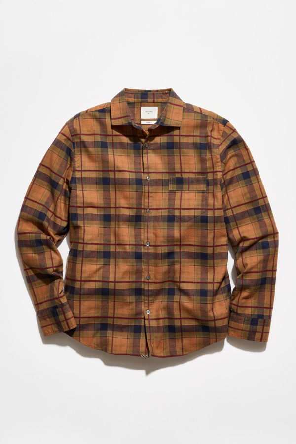 Billy Reid Textured Bold Plaid Pickwick Shirt - Multi