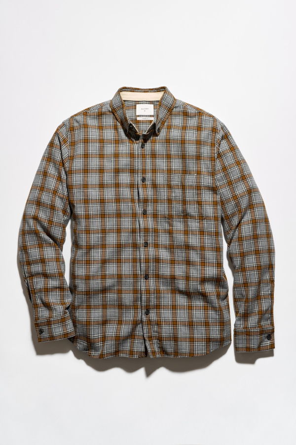 Billy Reid Twill Plaid Tuscumbia Classic Shirt - Grey Multi