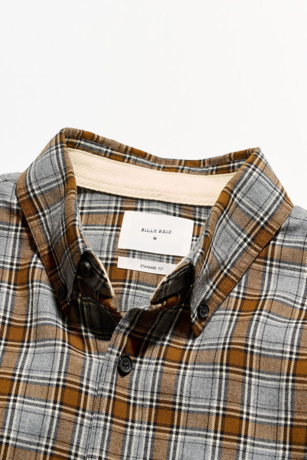 Billy Reid Twill Plaid Tuscumbia Classic Shirt - Grey Multi