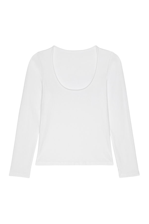 Donni. The Baby Rib Scoop Neck Tee