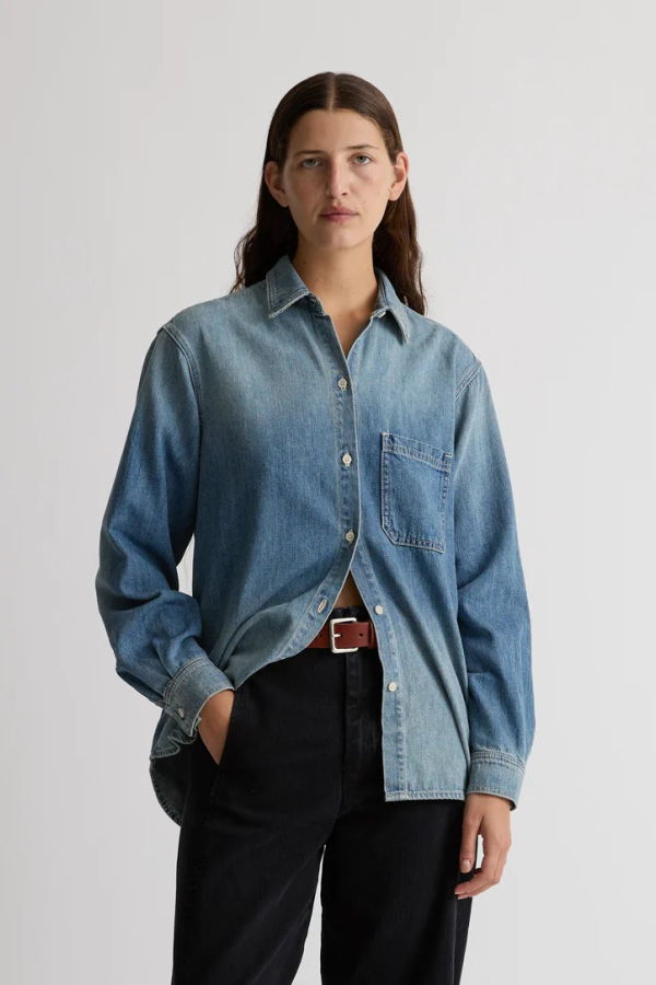 Shaina Mote Essential Denim Button Down - Vintage Indigo