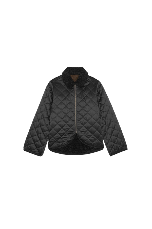 The Great. Reversible Western Yoke Pasture Jacket - Black / Cream