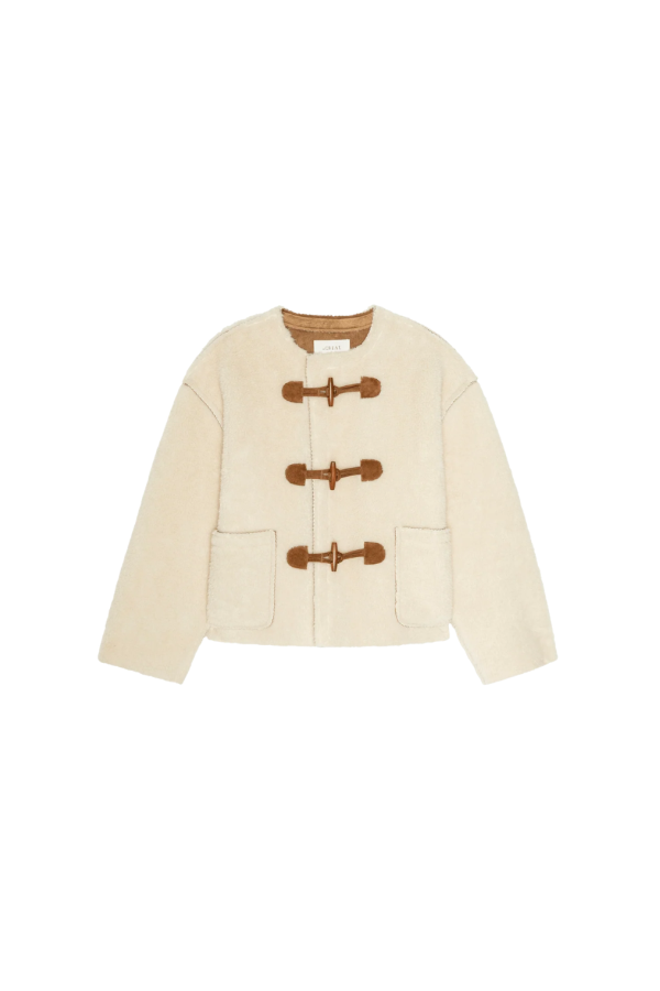 The Great. Woodside Toggle Coat - Cream