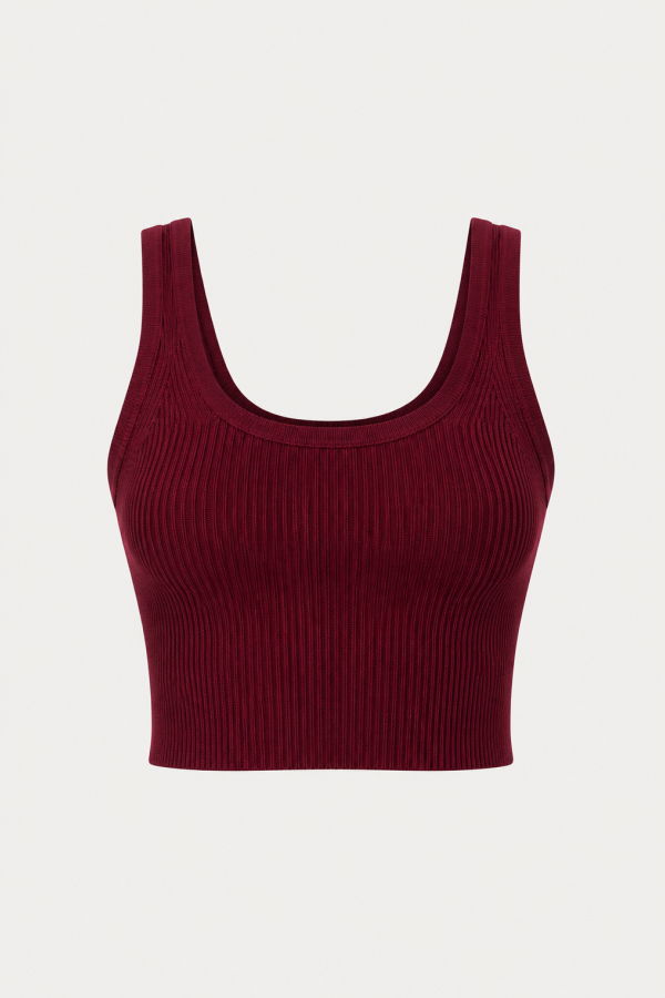 Nonchalant Label Eve Crop Top - Bordeaux