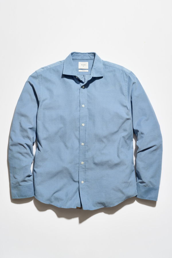 Billy Reid Corduroy Cedar Shirt - Steel Blue